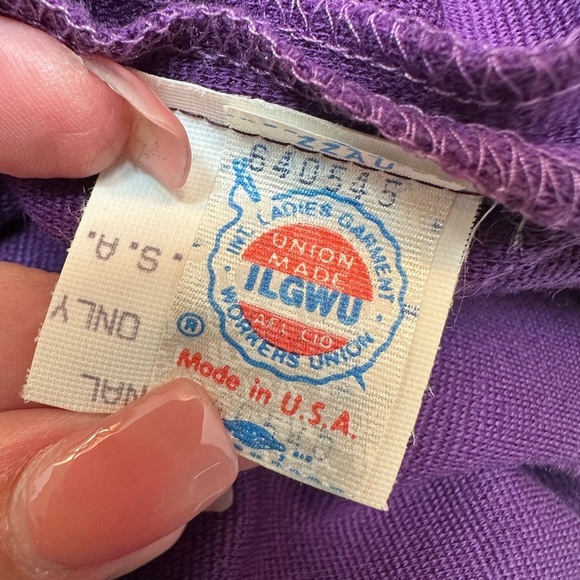 Vintage Peter Noviello Neiman Marcus Purple Wool 70’s 60’s Jacket Coat Size 4 S - Picture 6 of 9